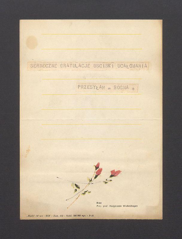 Telegram. Serdeczne gratulacje uściski ucałowania [...]