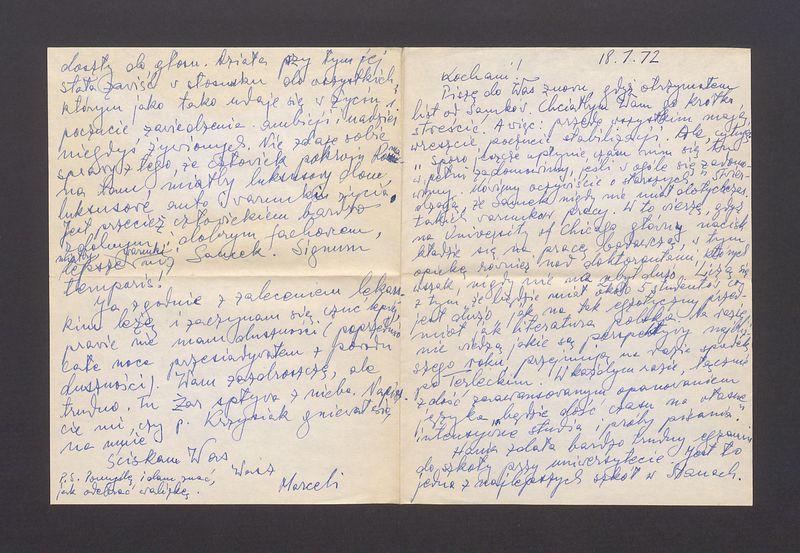 Kochani! Piszę do Was znowu, gdyż otrzymałem list od Sanków [...]