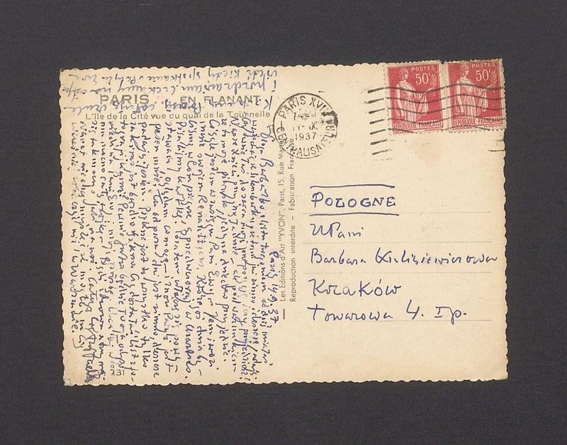 Droga Barbarko, z listu twego wiem że dziś miałaś wyjechać ze Szlembarku [...]