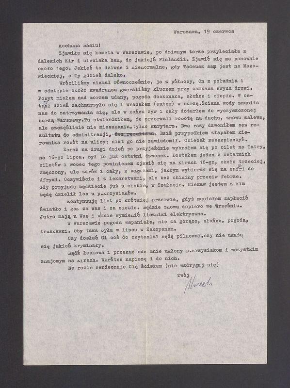 Kochana Basiu! Zjawiła się kometa w Warszawie [...]