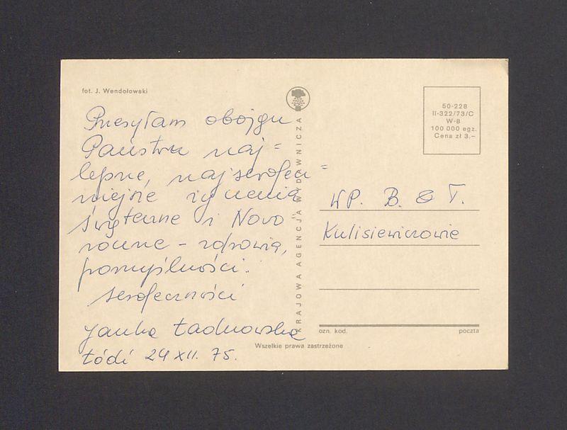 Przesyłam obojgu Państwu najlepsze, najserdeczniejsze życzenia [...]