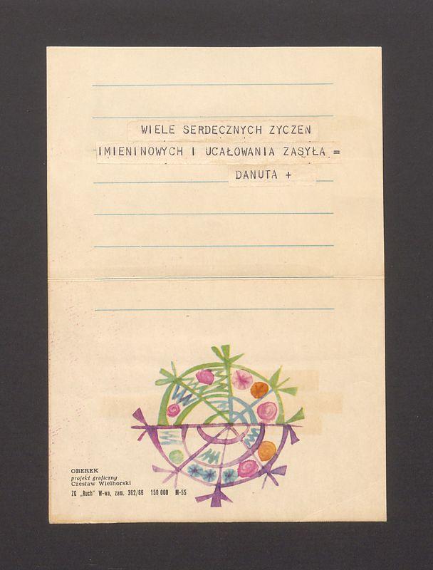 Telegram. Wiele serdecznych życzeń imieninowych i ucałowania [...]