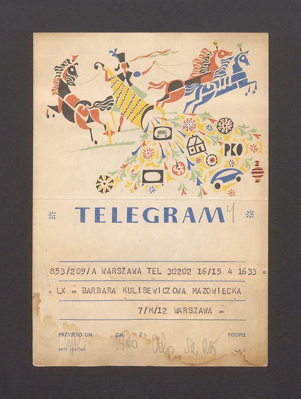 Telegram. Najserdeczniejsze życzenia najlepsze myśli [...]