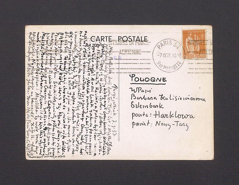 Moja Barbarko, dziś dostałem Twój list [...]