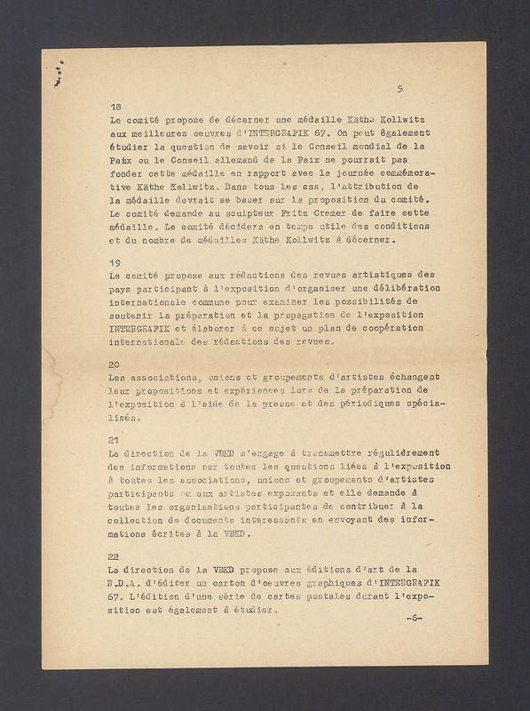 Decisions prises par le comite d'initiative international [...]