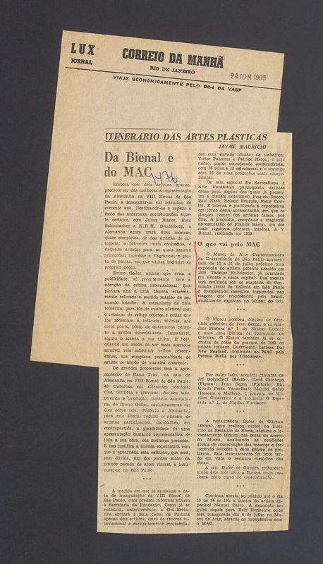 Da Bienal e do MAC 