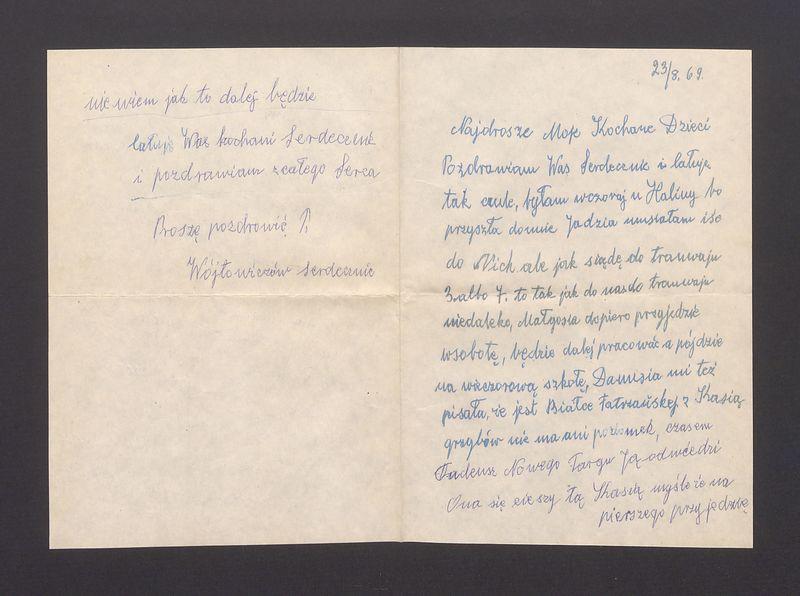 Najdroższe Moje Kochane Dzieci Pozdrawiam Was Serdecznie i Całuję [...]