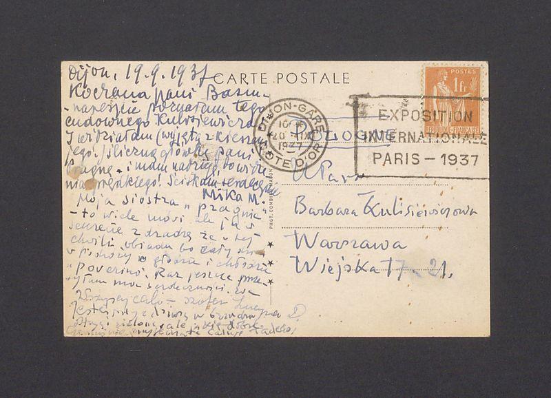 Kochana pani Basiu, nareszcie poznałam tego cudownego Kulisiewicza [...]