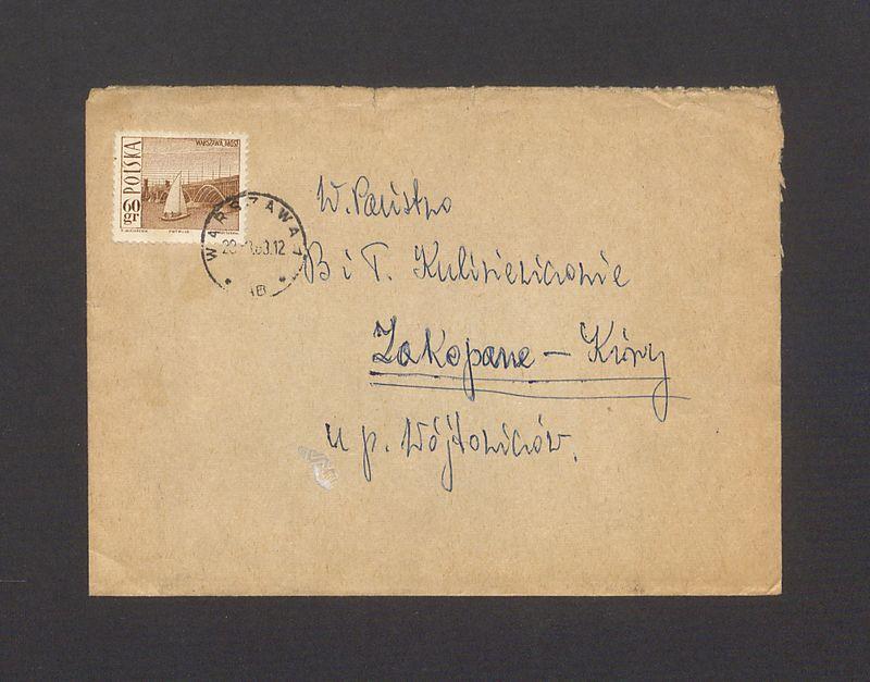 Koperta, nad. B. Sandler