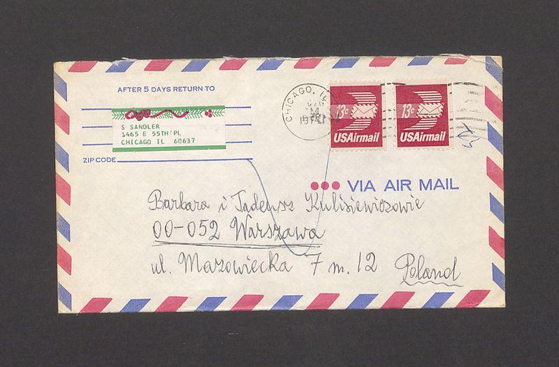 Koperta, adr. Barbara i Tadeusz Kulisiewiczowie