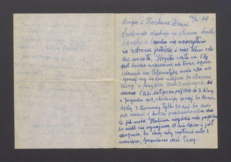 Drogie i Kochane Dzieci serdecznie dziękuję za śliczną kartkę [...]