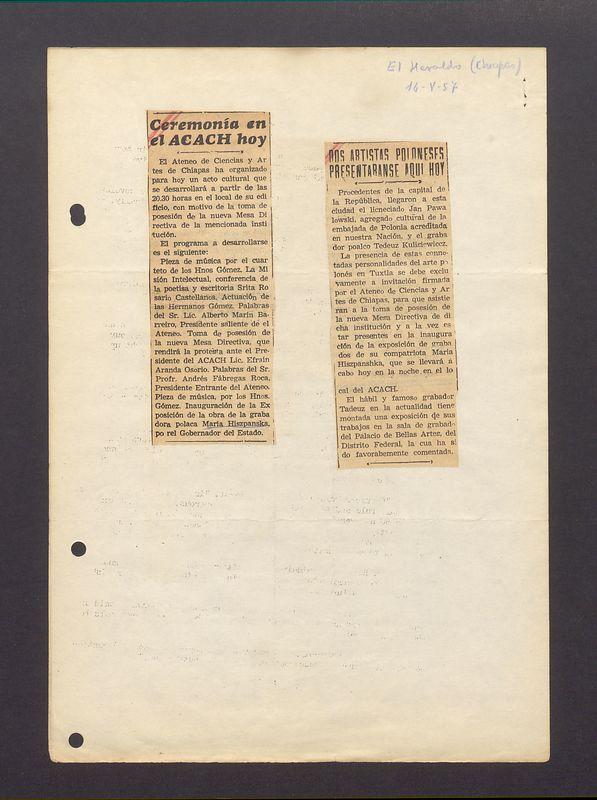 Ceremonia en el acach hoy