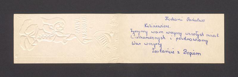 Kochani Państwo Kulisiewicze. Życzymy wam wszyscy wesołych świąt [...]