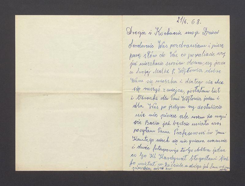 Drogie i Kochane Moje Dzieci Serdecznie Was pozdrawiam i piszę [...]