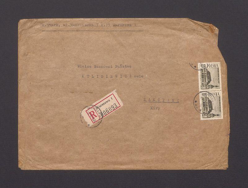 Koperta, nad. M. Stark