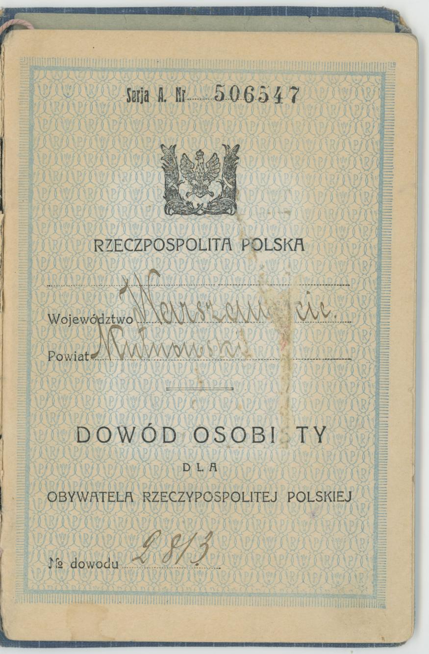 Dowód osobisty Mieczysława Trzeciaka