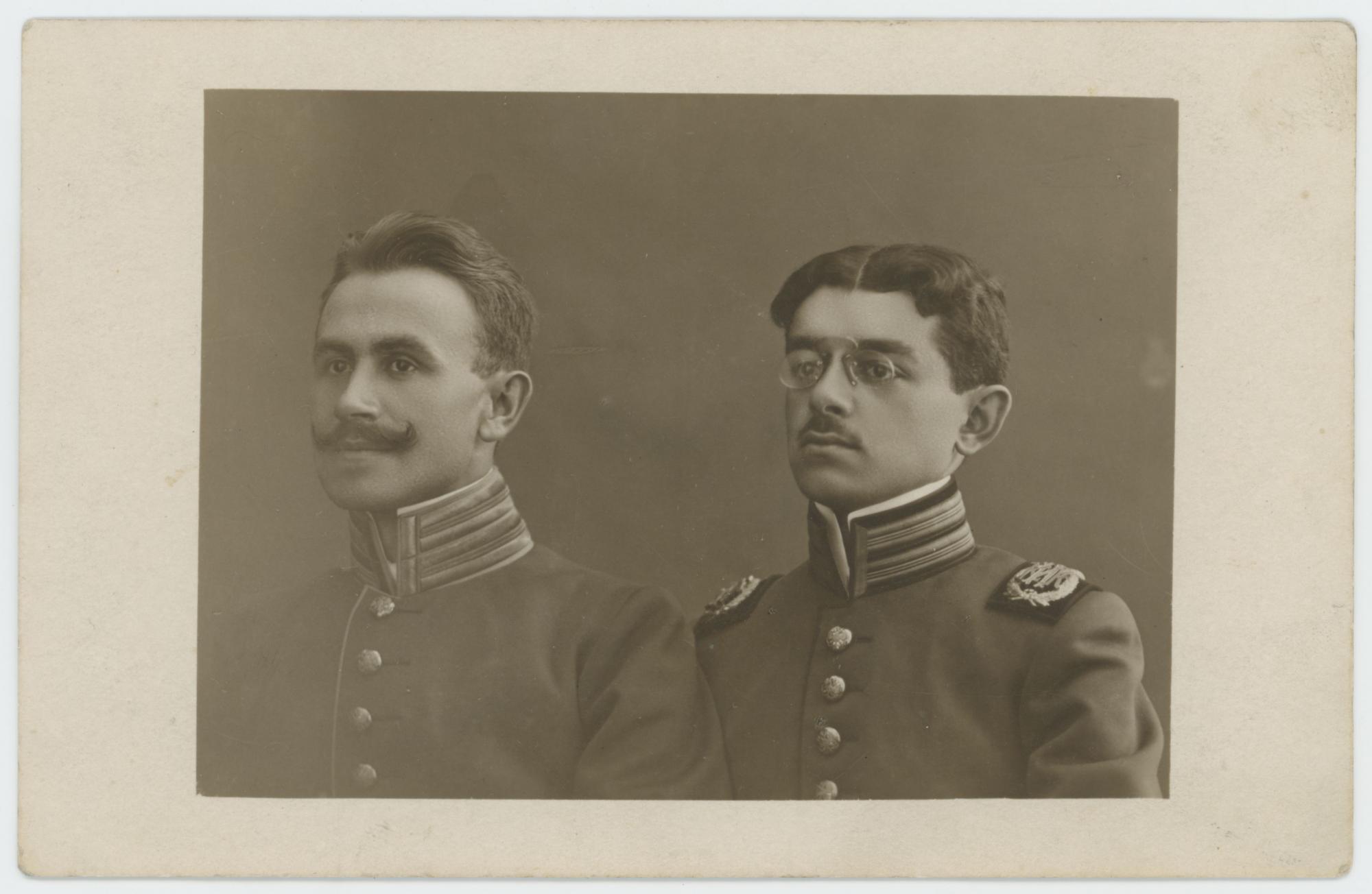 Fotografia przedstawiająca braci Trzeciaków: Mieczysława i Czesława