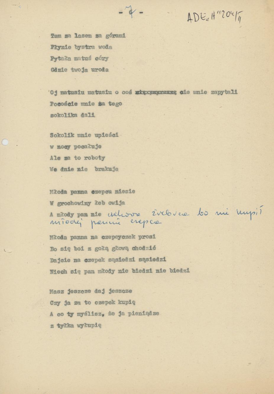 Przyśpiewki i zwyczaje weselne