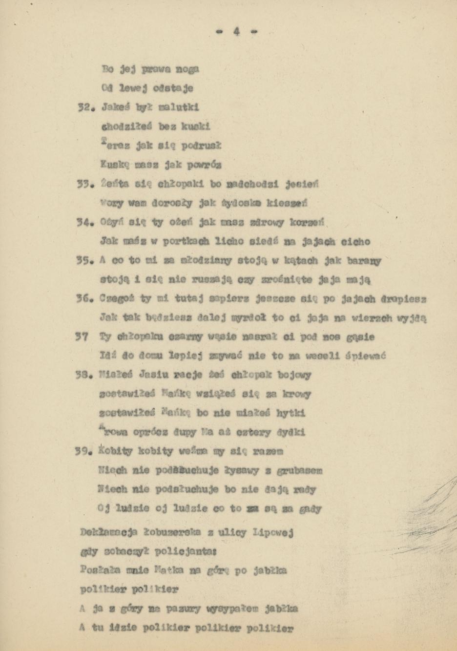 Przyśpiewki weselne z Czartek