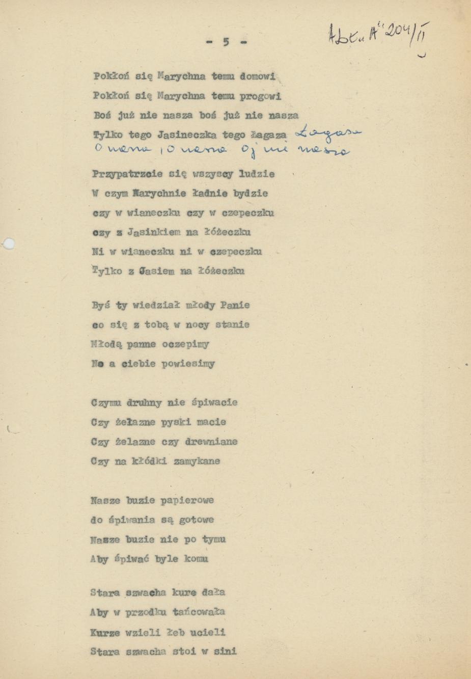 Przyśpiewki i zwyczaje weselne