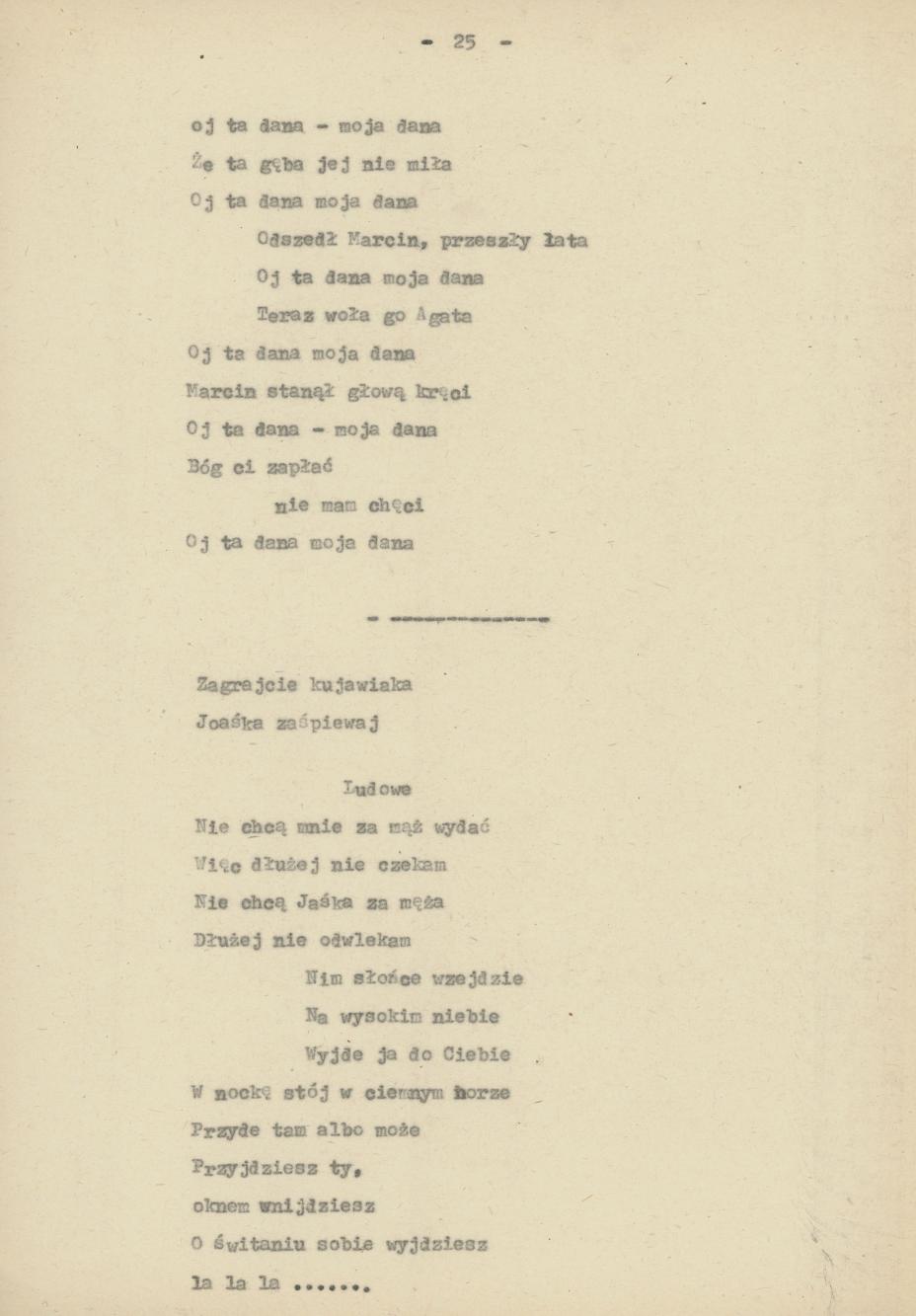 Śpiewy ludowe weselne na terenie miasta Kalisza i powiatu śpiewane dowcipy i przysłowia