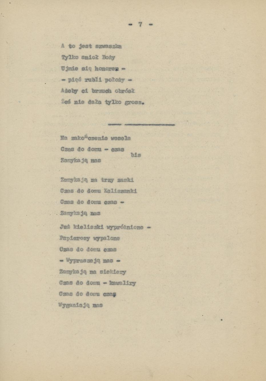 Przyśpiewki i piosenki wg nieznanego autora