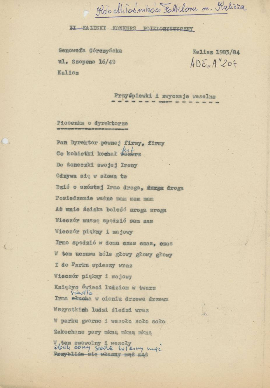 Przyśpiewki i zwyczaje weselne