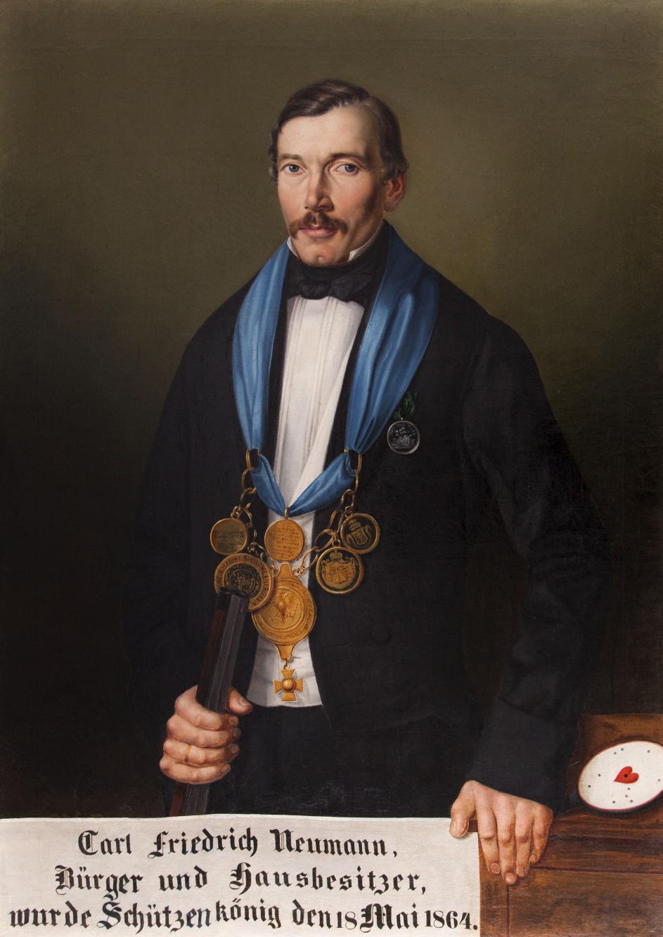 Portret króla kurkowego Carla Friedricha Neumanna