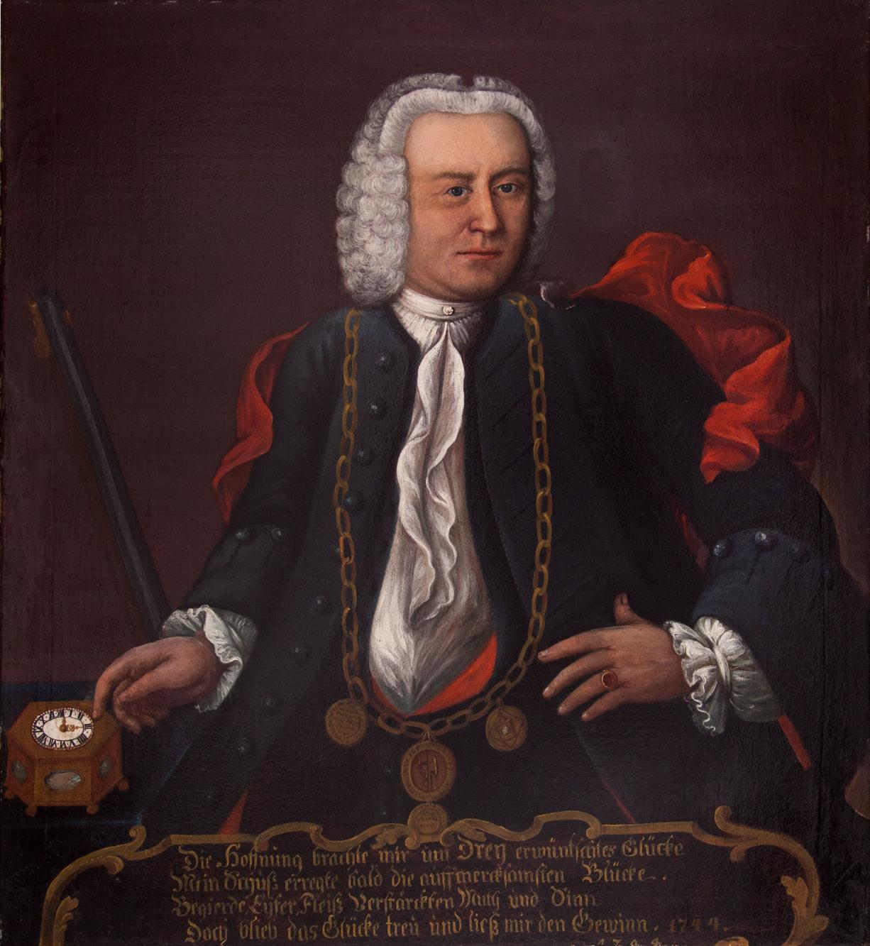 Portret niezidentyfikowanego króla kurkowego