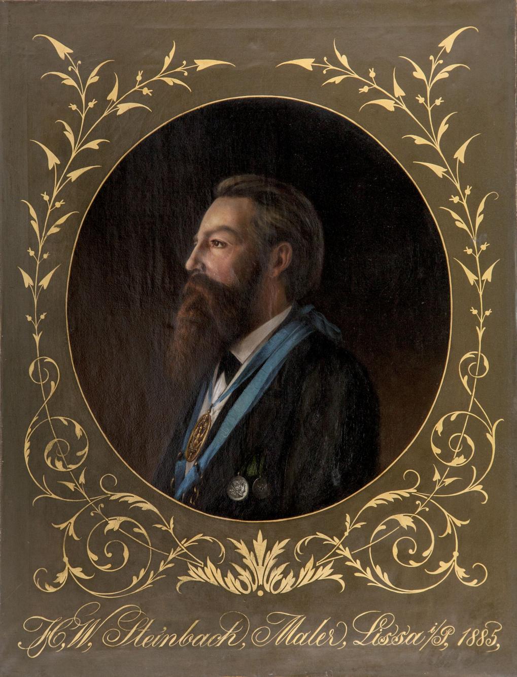 Portret króla kurkowego Heinricha Steinbacha