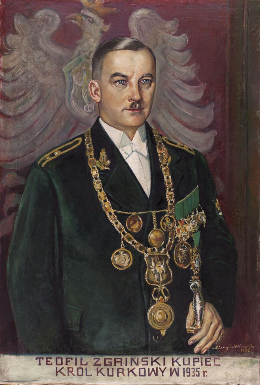 Portret króla kurkowego Teofila Zgaińskiego