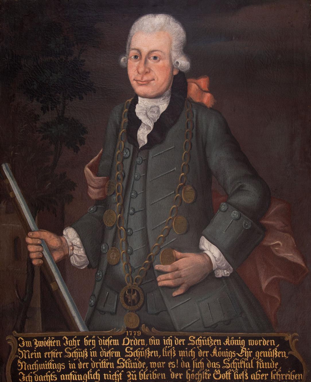 Portret niezidentyfikowanego króla kurkowego