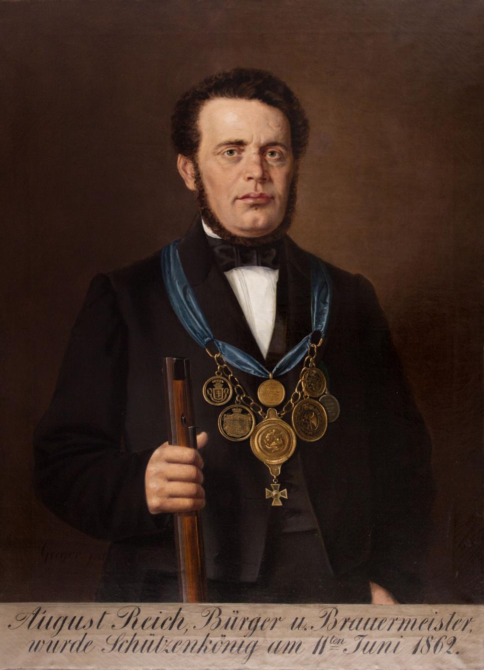 Portret króla kurkowego Augusta Reicha