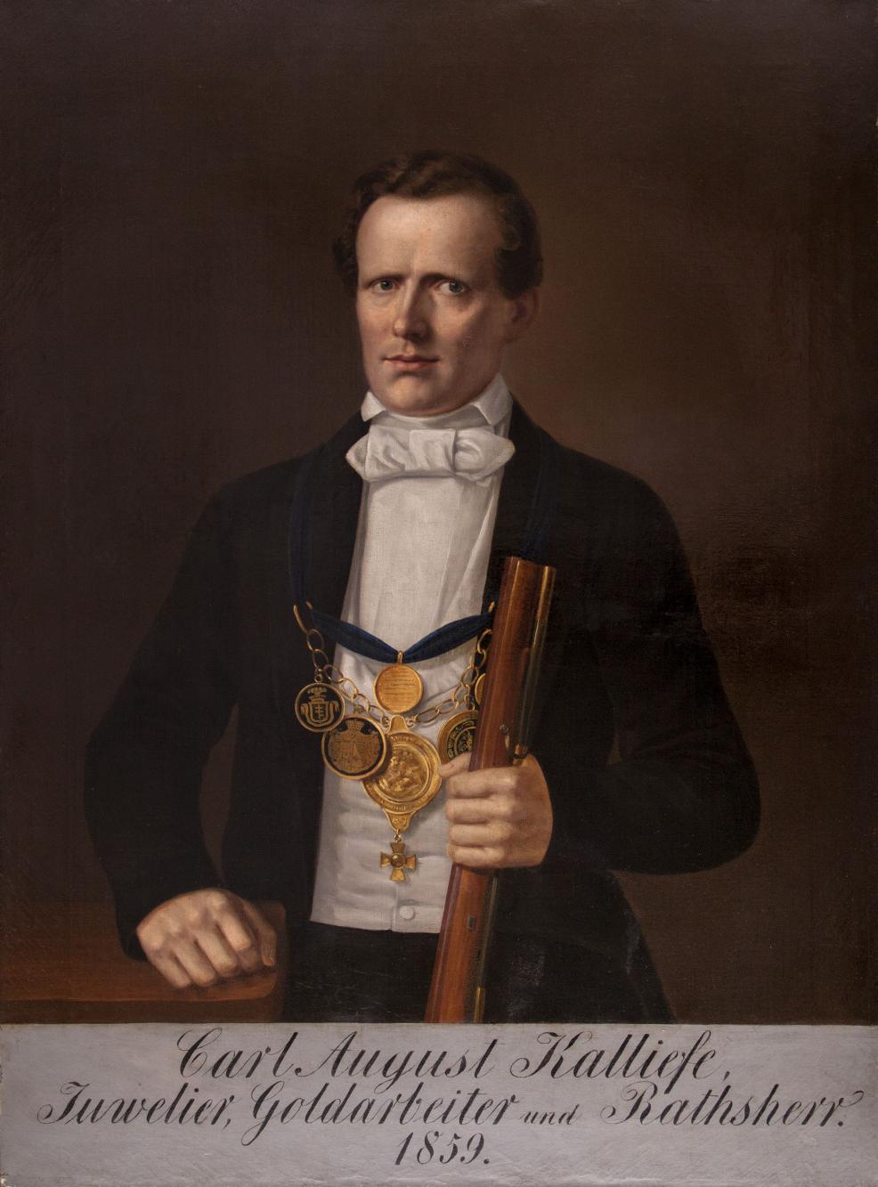 Portret króla kurkowego Carla Augusta Kalliefe