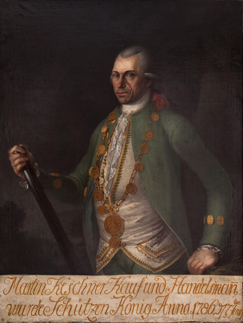 Portret króla kurkowego Martina Keschnera