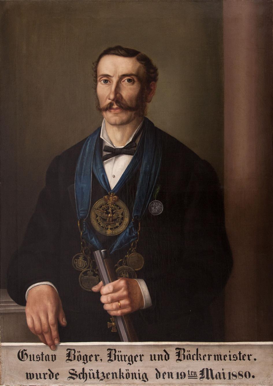 Portret króla kurkowego Gustava Bögera