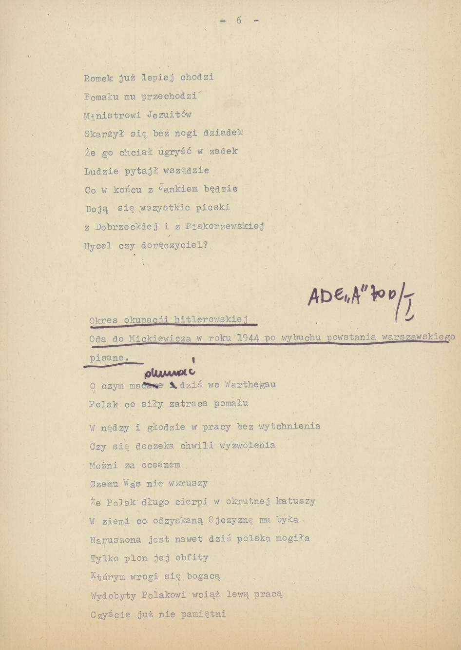 Okres okupacji hitlerowskiej