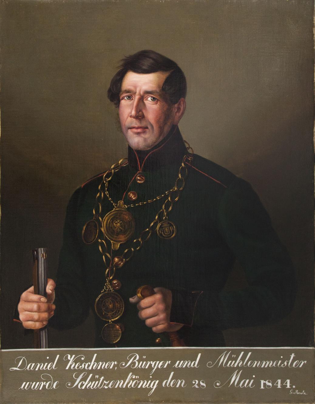 Portret króla kurkowego Daniela Keschnera