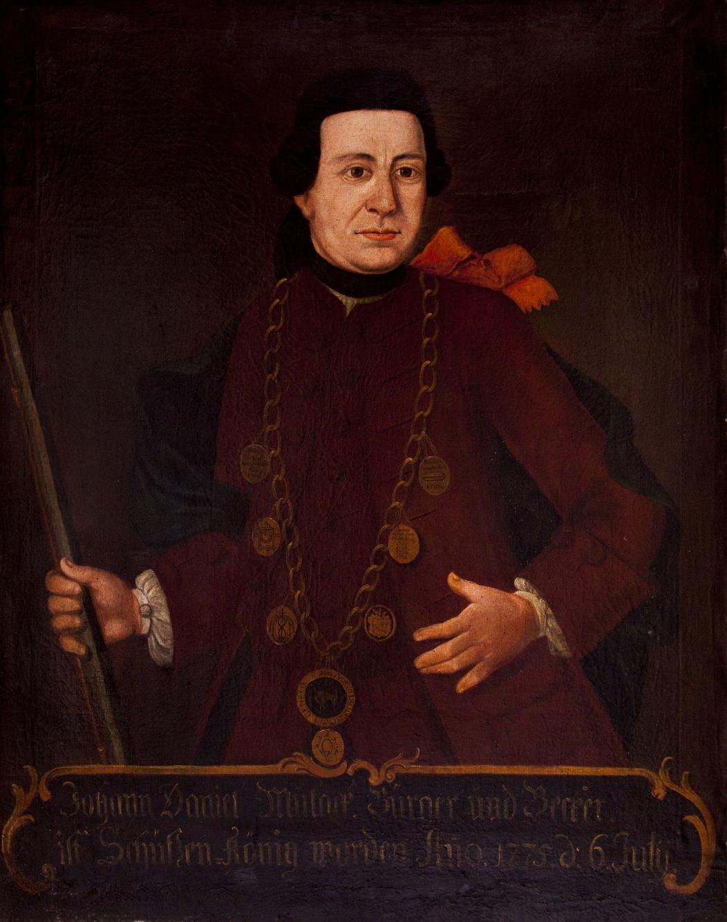 Portret króla kurkowego Johanna Daniela Mülacka