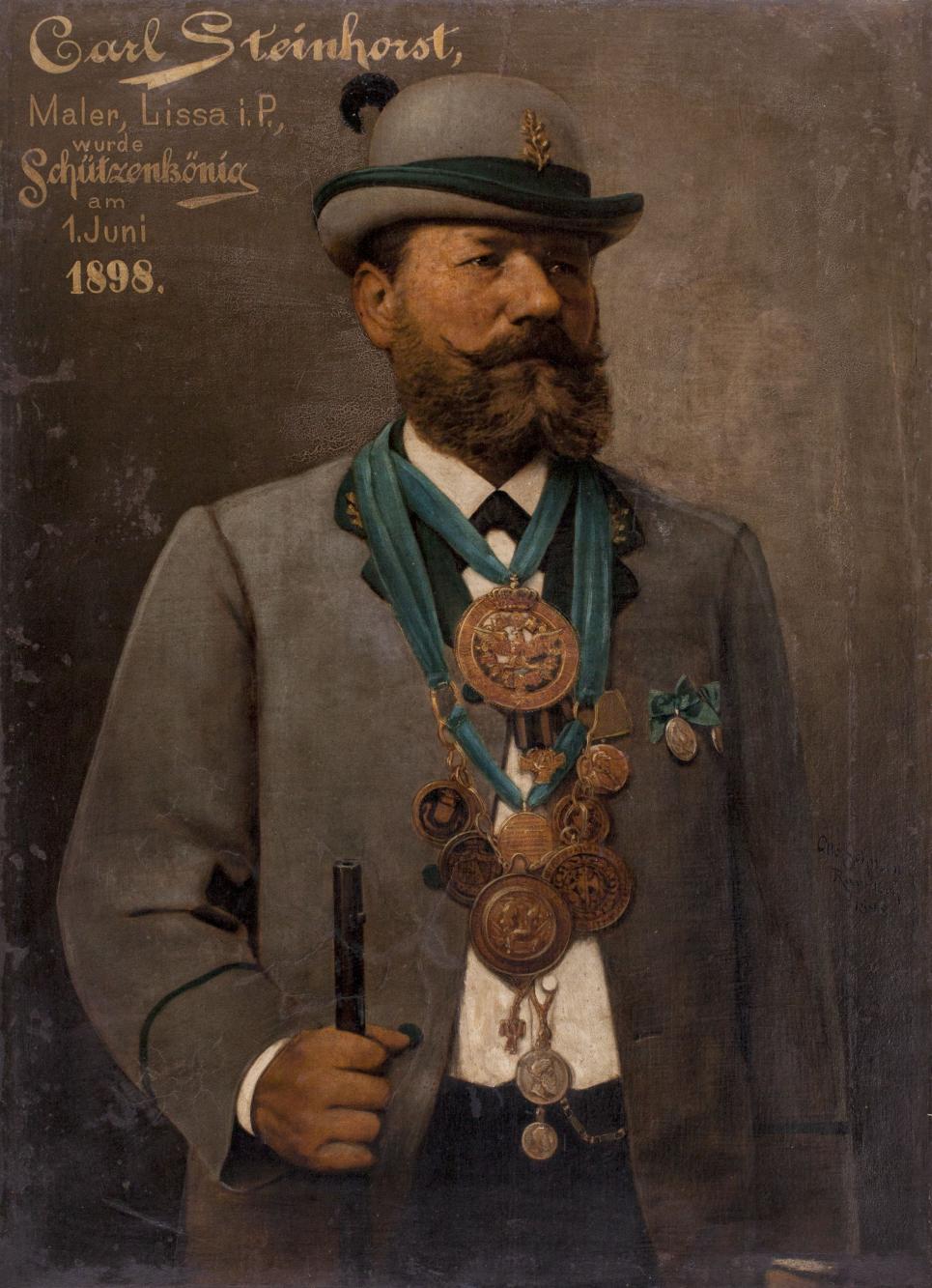 Portret króla kurkowego Carla Steinhorsta