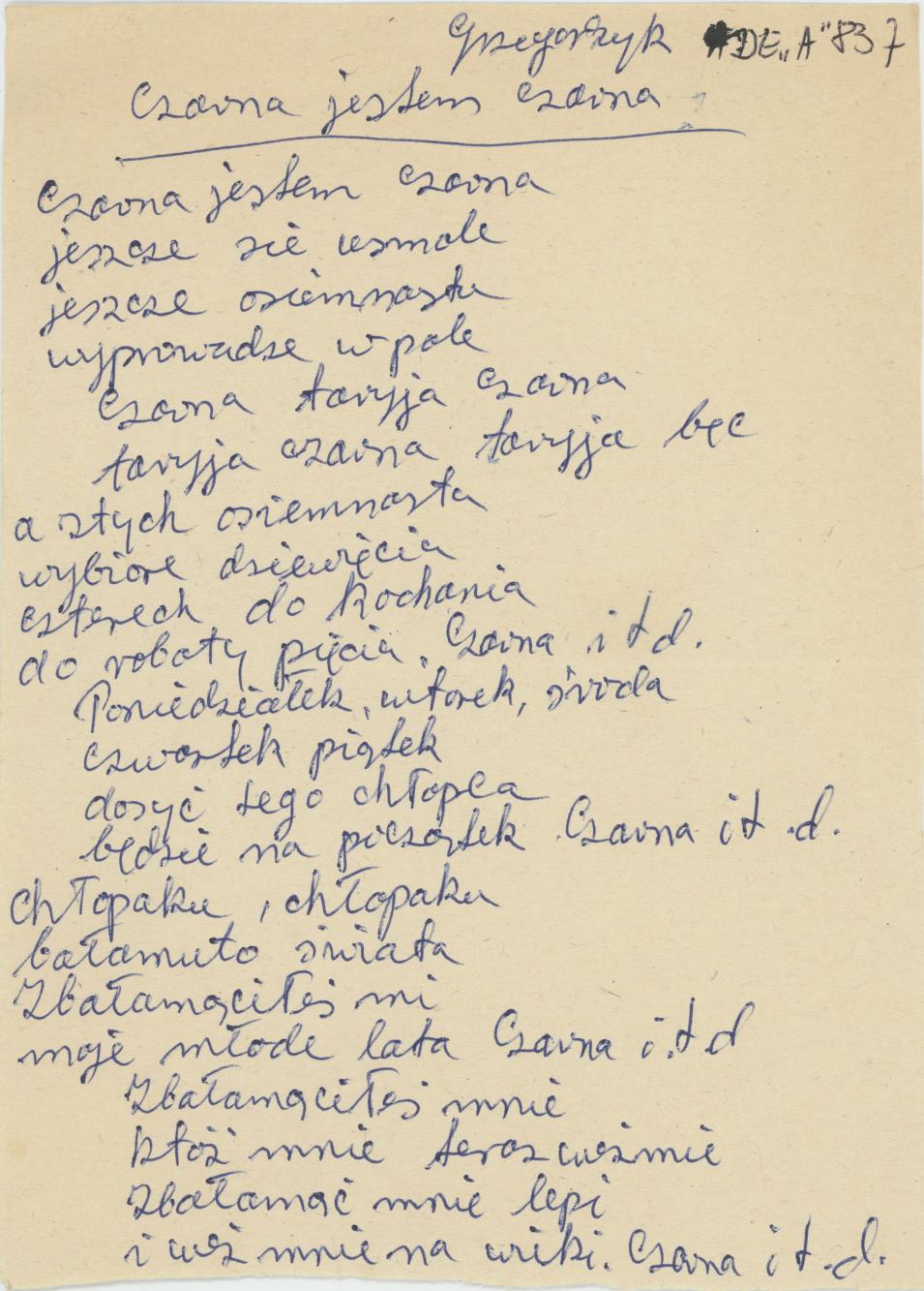 Czarna jestem czarna