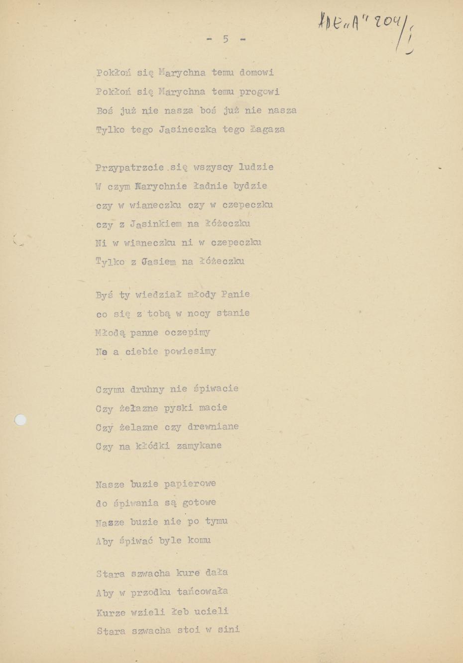 Przyśpiewki i zwyczaje weselne