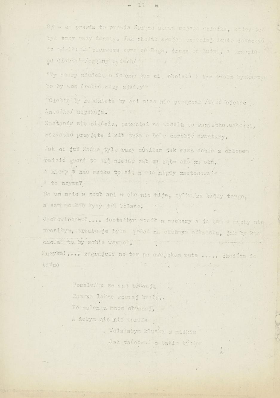 Śpiewy ludowe weselne na terenie miasta Kalisza i powiatu