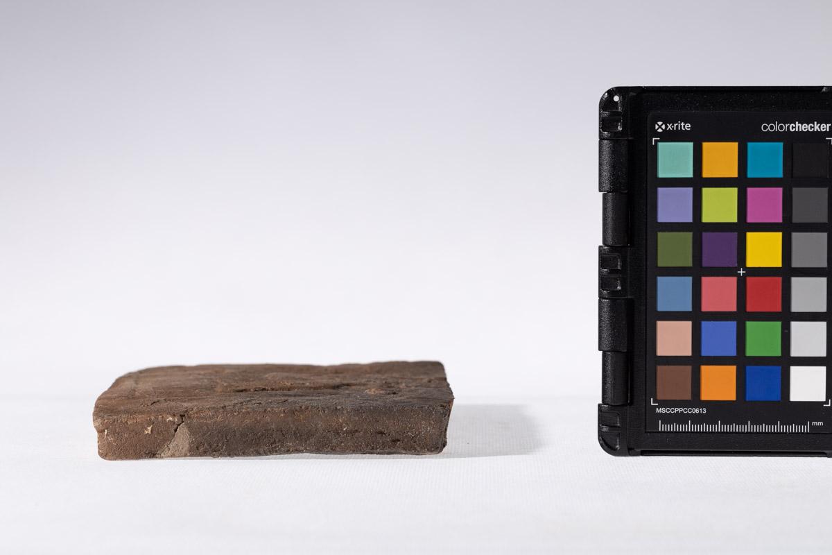 Płytka z wyobrażeniem człowieka prowadzącego lwa na arkanie