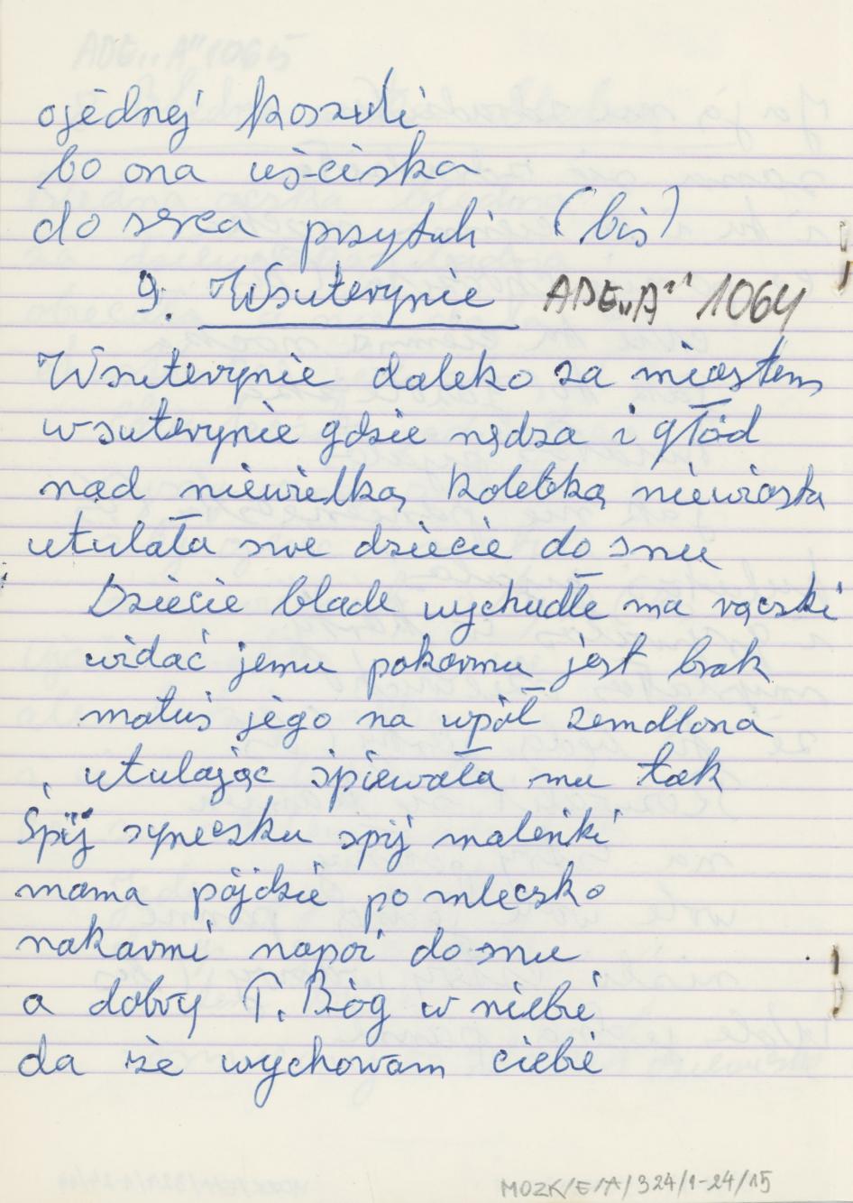 Zeszyt - Kaliskie przedwojenne piosenki, cz. I