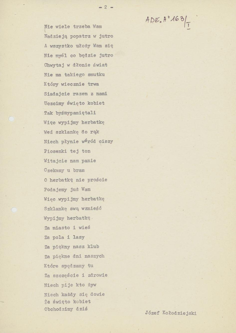 Piosenka na Dzień Kobiet