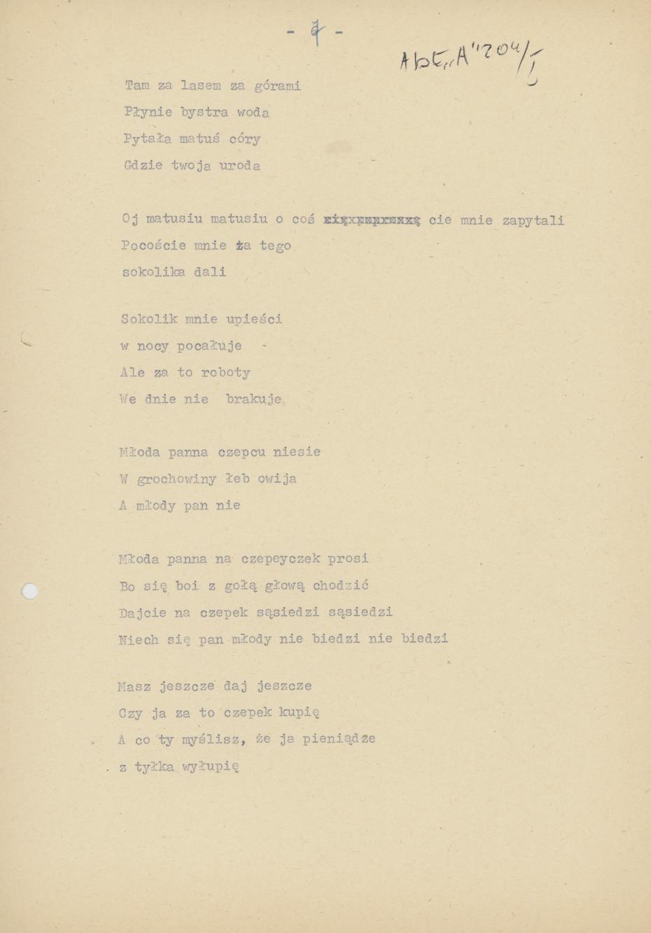 Przyśpiewki i zwyczaje weselne