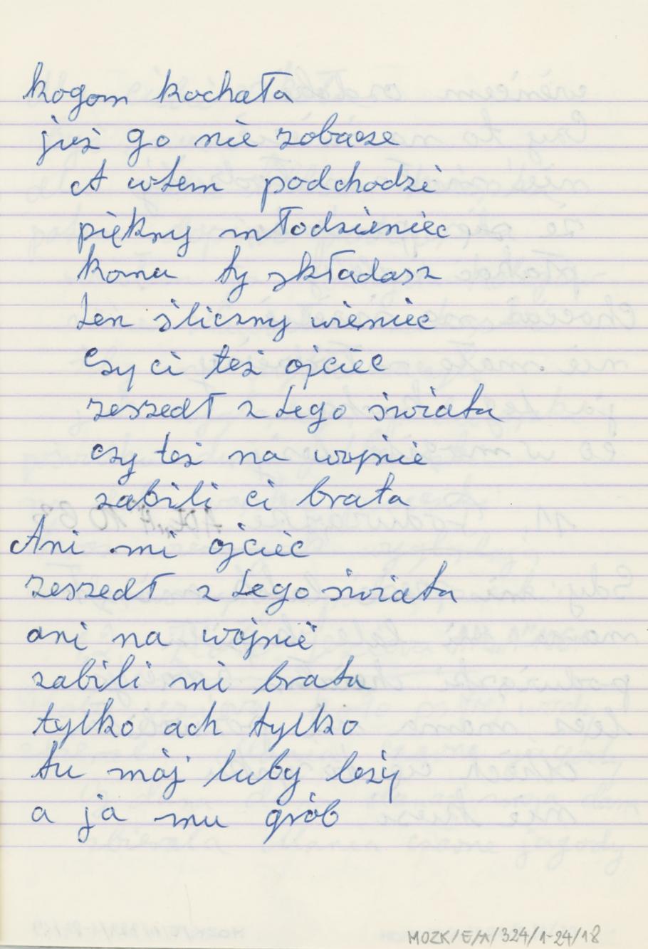 Zeszyt - Kaliskie przedwojenne piosenki, cz. II