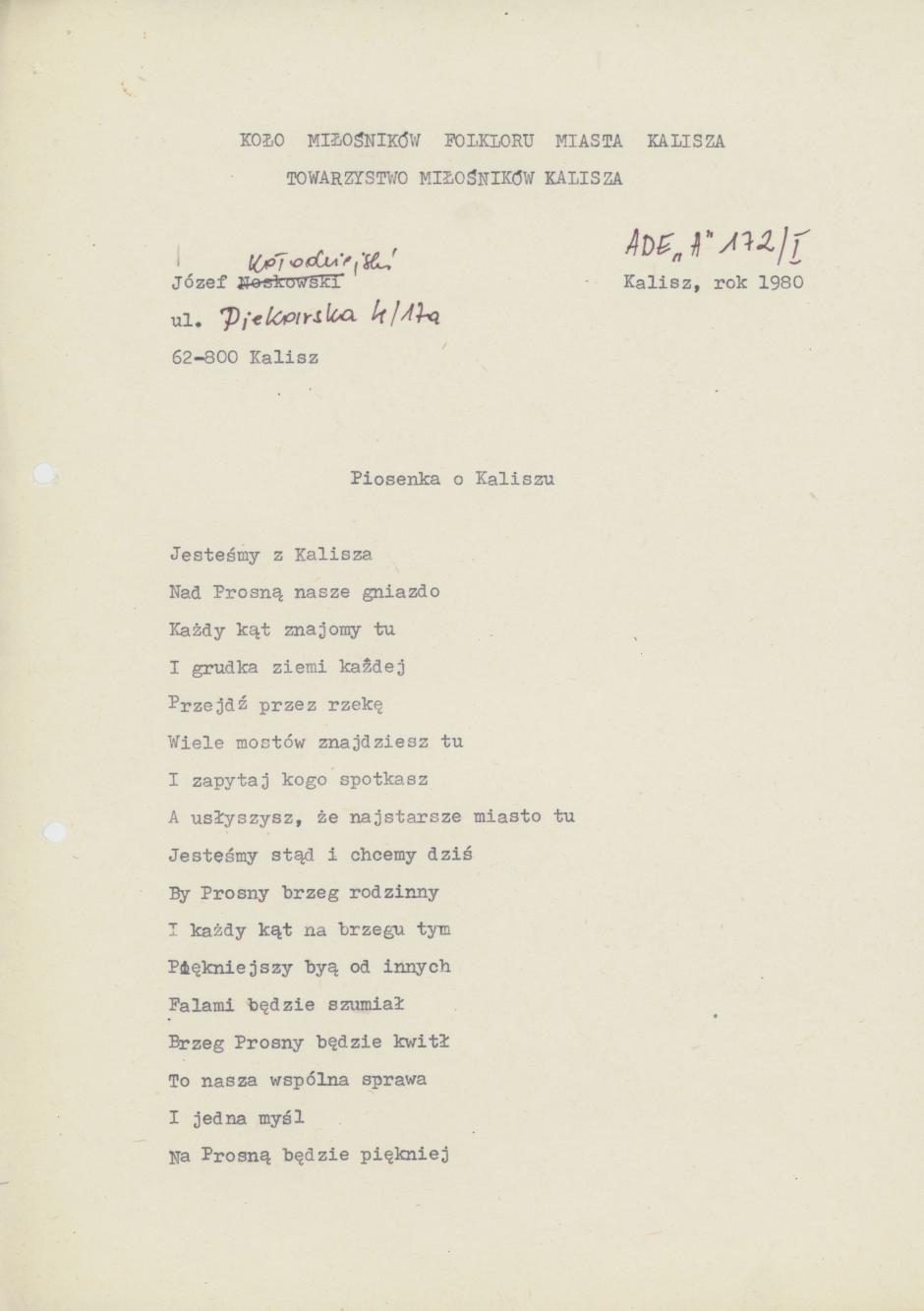Piosenka o Kaliszu