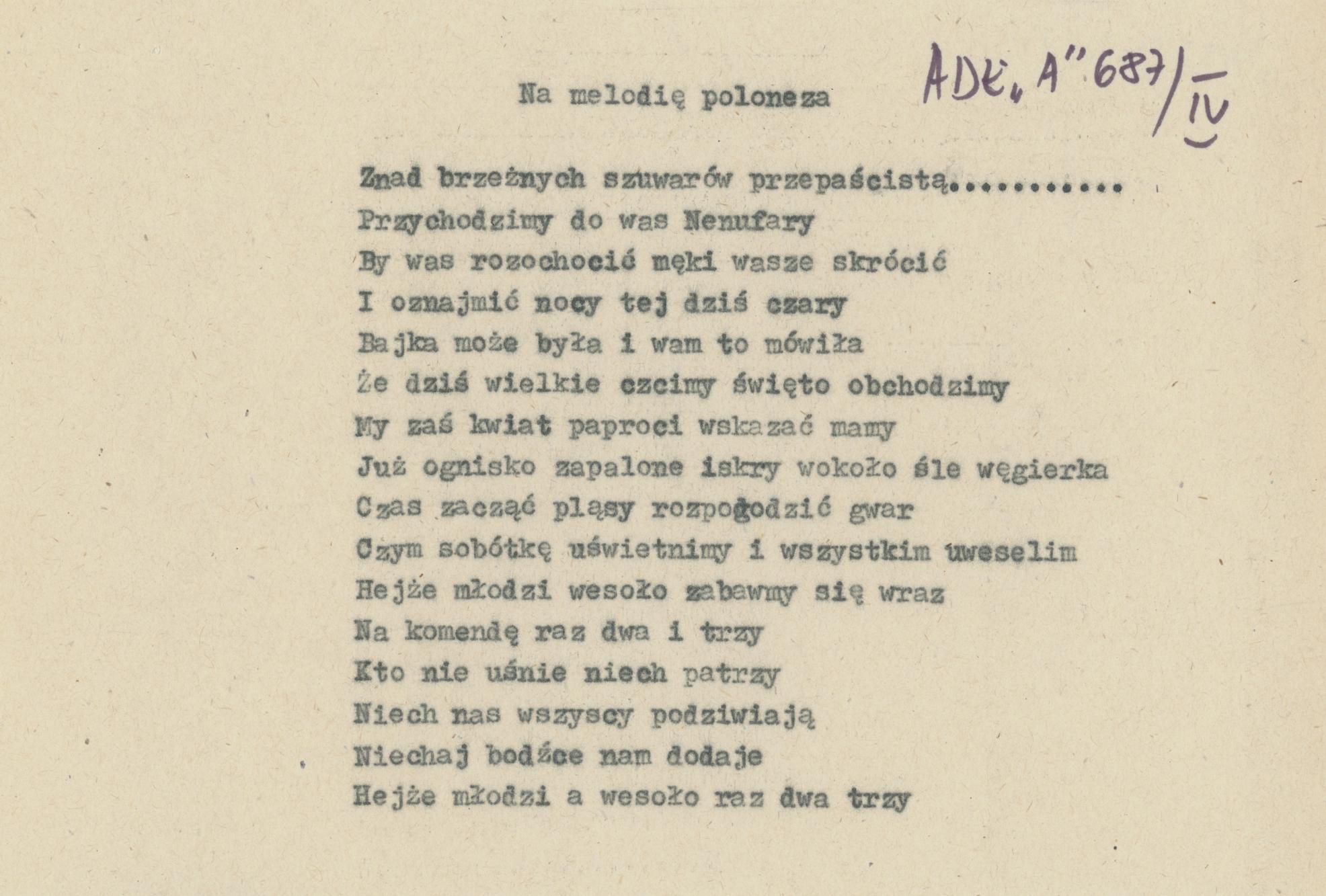 Na melodię poloneza